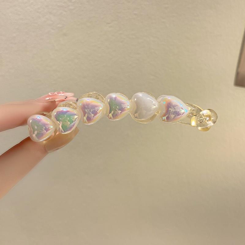 Korean Version of Opal Love Straight Ponytail Hairpin Korean Version of Sweet Hair Accessories