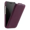 MELKCO For iPhone 17 Pro Case Compatible with MagSafe Vertical Flip Genuine Cow Leather+PC Phone Cover