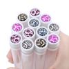 NEW Leopard Style Reusable Eyebrow Brush Tube Eyelash Extension Applicator Disposable Mascara Wand Diamond Eyelash Brush Tube