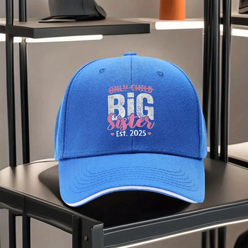 Only Child Big Sister Est  Baseball Cap Adult Casual Cotton Adjustable Snapback Hat
