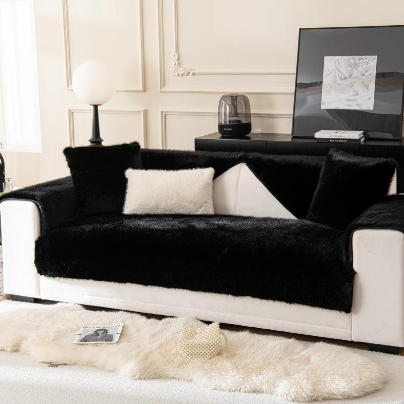 Sofa Cushion Winter New  Thickened Mink Plush Non-Slip Seat Cushion Leather Sofa Cover Dust-Proof Full Cover Cover Towel