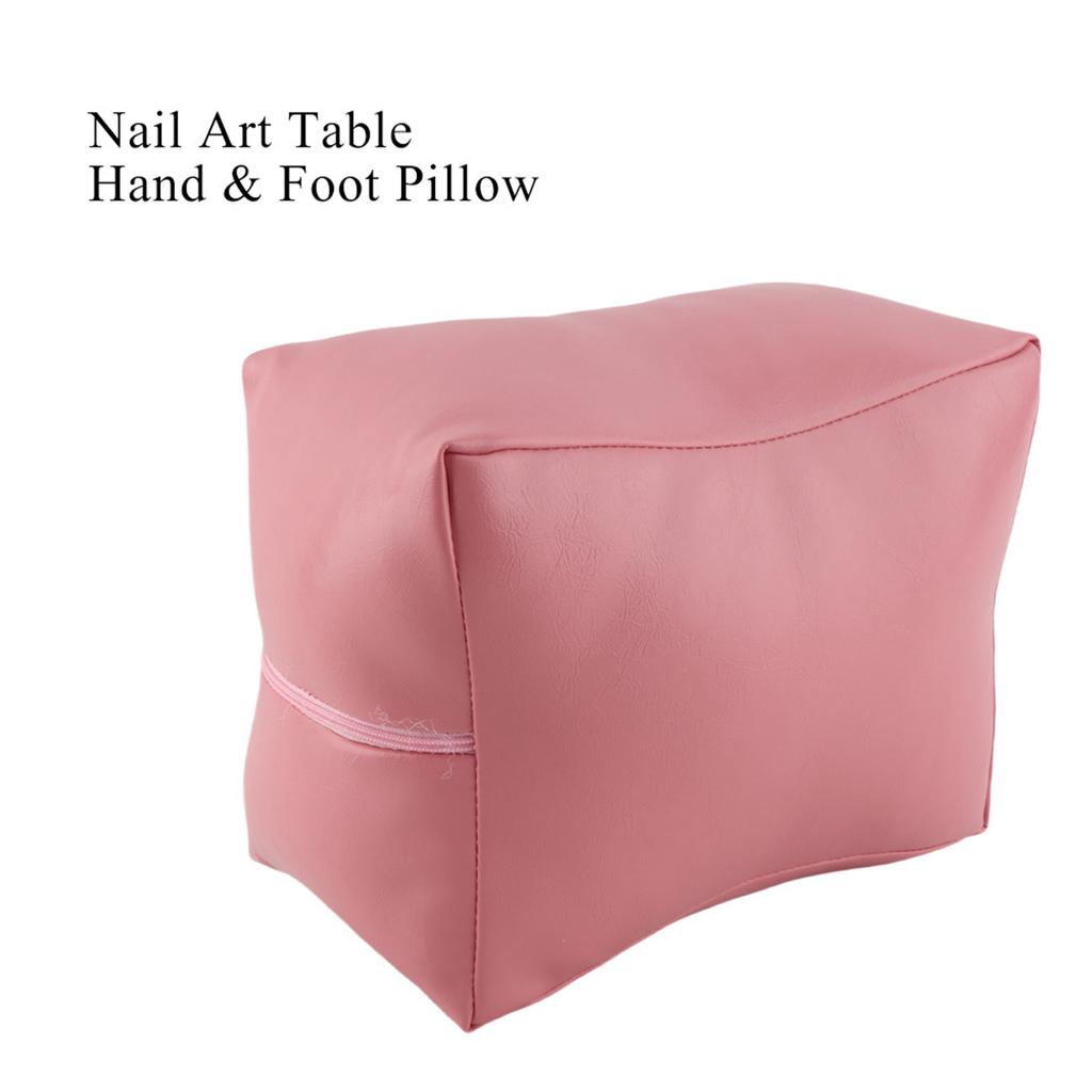 Nail Art Table Hand & Foot Pillow Soft PU Arm Rest Salon Manicure Nail Care Pillow White