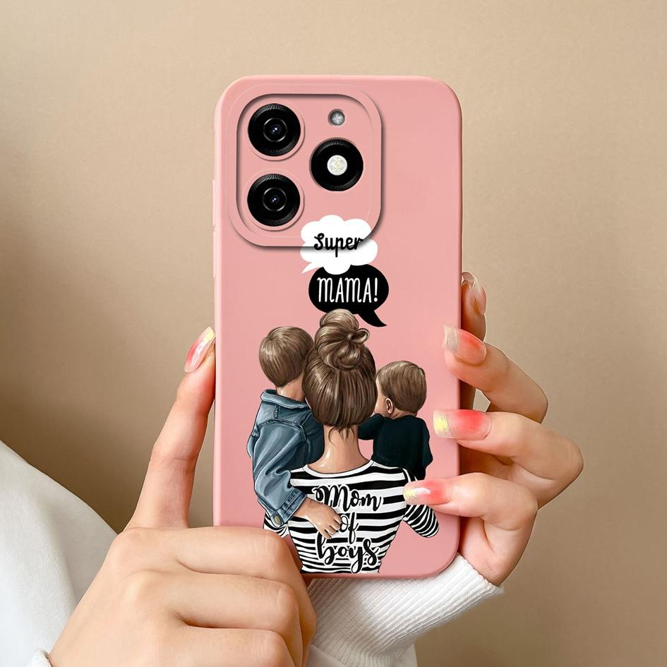 

Для Tecno Pova 6 Pro 5G Pop 8 Spark 20C 20 Itel A70 A18s Чехол для телефона Модный чехол для девочек и мальчиков Высококачественный противоударный мягкий жидкий силиконовый корпус Tecno Spark Go 2024