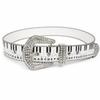 Korean Style Rhinestone Waistband Graffiti Dress Jeans Belt Piano Key Note Belt  Streetwear