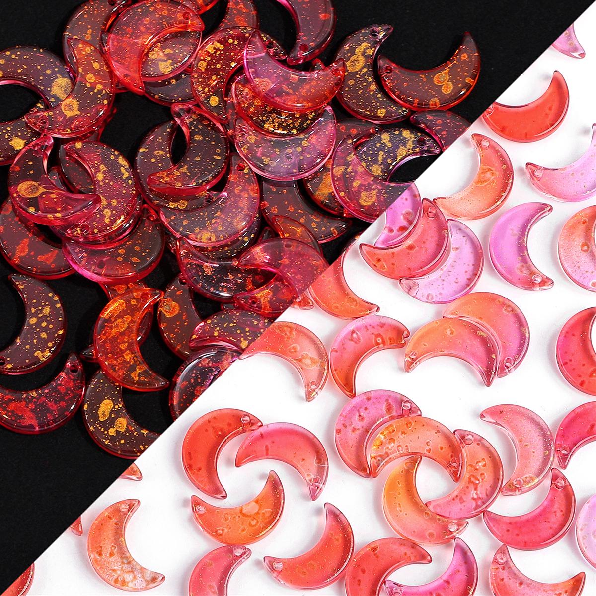 

10 шт./пакет 16x11 мм в форме луны Радужные хрустальные стеклянные бусины Шарм для ожерелья, браслета, серьг DIY изготовления ювелирных изделий