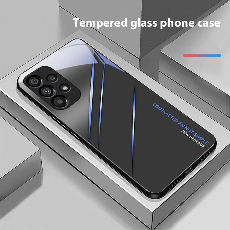 Crăpătură Roșie Gradient Pentru Samsung Galaxy S 8 9 10 20 Plus 21 FE 22 23 24 Ultra S7 Edge Carcasă Telefon din Sticlă Călită Neagră Carcasă Dură