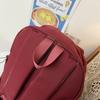Schoolbag Women's Solid Color Backpack For Middle School Students