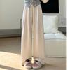 Curved Pocket Glutinous Rice Pants for Women's New Autumn and Winter Slim and Lazy Straight Pants Casual Plus Velvet Wide-leg Pants