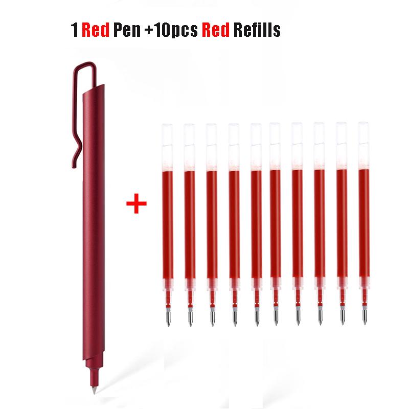 Kaco Metal Gel Pen 0.5MM Black Ink Refills Luxury Ballpoint Pens Business Signature Stylos Pen Holder Design Stationery Supplies