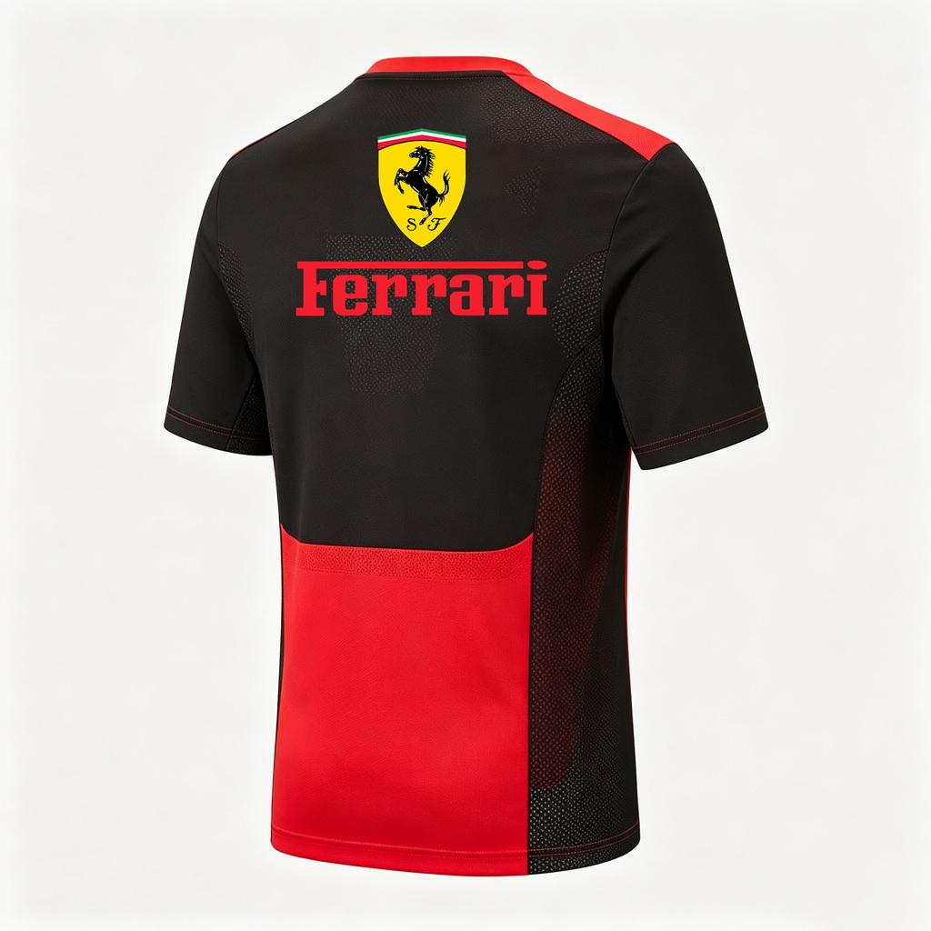 2026 Ferrari Summer Round Neck 3D Print T-shirt Formula 1 Motor Racing Short Sleeve Top