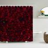 Rideau de douche Fleurs Roses Tulipes Colorées Arbres Rideaux de Salle de Bain Nature Fleur Tissu Polyester Imperméable Écran Baignoire Décor