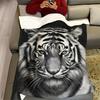 Weißer Tiger Überwurf Dünne Decke Tiere Bedruckt Leicht für Sofa Heimdeko Geschenk für Löwen Tiger Elch Bären Hunde Katzen Liebhaber