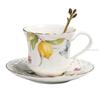 European Style Lemon Pattern Cups, Tea Cup Saucers Steak Plate Bowl Plate Dinnerware, Cute Coffee Mug Afternoon Tea Tableware