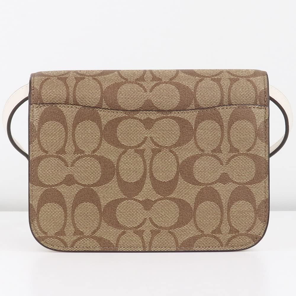 Coach Shoulder Bag IMDJ8 #C5592 Khaki/White [Used]