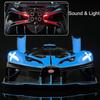 1:24 Scale Bolide Atlantic Car Model Toy Alloy Body Rubber Tire Shock Absorption Vehicle Models Sound&Light Ornaments Gifts