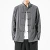 Traditional Clothing Summer Loose Cotton Linen Shirts for Men Stand Collar Shirts Wu Tang Kung Fu Suits Top