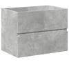 2 Piece Bathroom Furniture Set Concrete Grey Particleboard