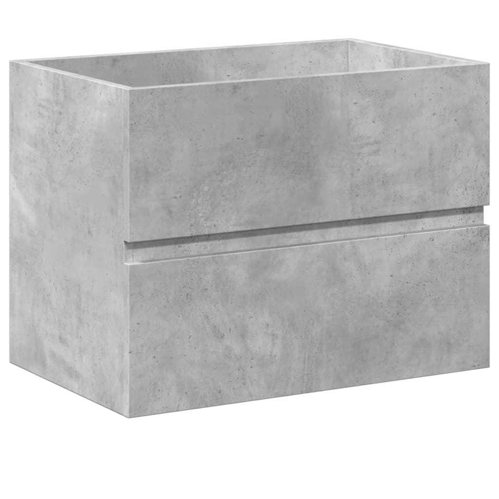 2 Piece Bathroom Furniture Set Concrete Grey Particleboard