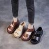 Summer New Versatile and Breathable Retro Roman Sandals Matsutake Thick Sole Sandals for Women