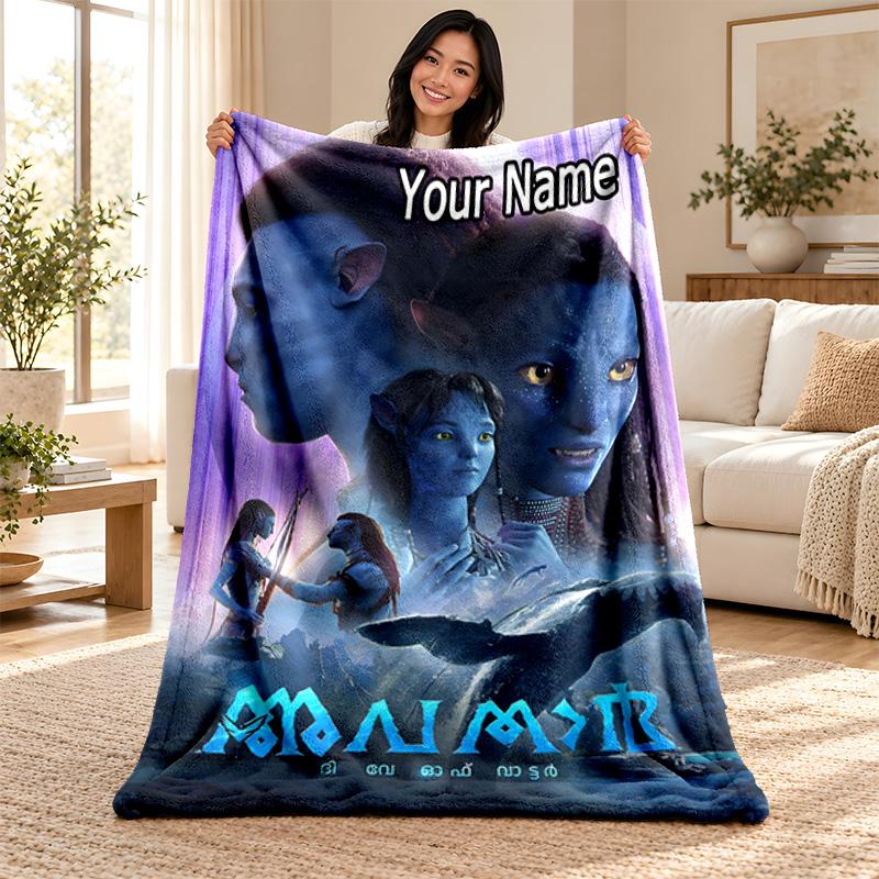Coperta in Pile con Nome Personalizzato Avatar Morbida e Accogliente Coperta Plaid Personalizzata Regalo per Compleanno Natale