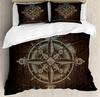 Compass Duvet Cover Set Boys Teenagers Men Bedroom Decorative 2/3 Pcs Bedding Set With Pillowcase Single Queen Duvet Cover Sets