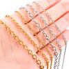 Larghezza 1,5/1,9/2,3/4,2 mm Acciaio Inossidabile Maglia Rolo Catena O Colore Oro Collana Metallica Per Donne Gioielli da Uomo Regalo