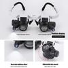 1~10pcs Telescopic Magnifier Glasses Loupes with 2 LED 8X/15X/23X Lens Observation Magnifying Eyewear Jewelers Watchmaker Repair