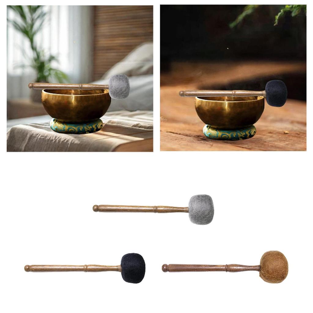 Professional Sound Bowl Mallet Multipurpose Wood Handle Buddhism Chanting Tool
