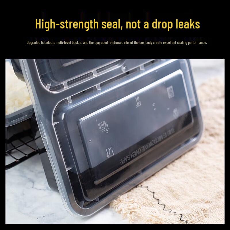 Disposable 3-Compartment Microwavable Food Containers