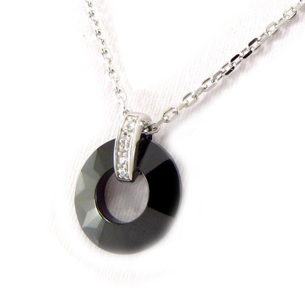 Les Trésors De Lily [K6633] - Collier Argent 'Sissi' noir céramique