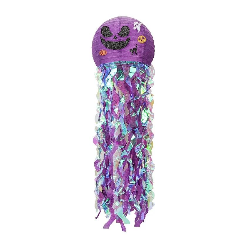 Halloween Jellyfish Pumpkin Paper Lantern DIY Ghost Party Pumpkin Bat Trick Or Treat Home Shop Decor Happy Halloween Day