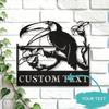 Toucan Bird Metal Wall Art Outdoor Garden Decor Courtyard Sign