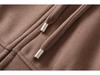 YPFF Trendy Women's Hooded Sweatshirt: Casual Double Zipper Long Sleeve Cardigan for Autumn and Winter