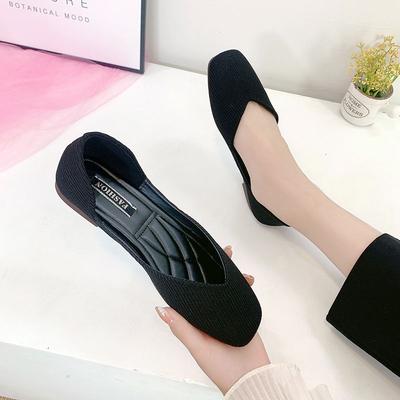 Mode Damen Schuhe eckige Spitze Retro Damen Einzelschuhe 2025 Frühling flacher Boden flacher Ausschnitt Fee Oma Schuhe Mädchen