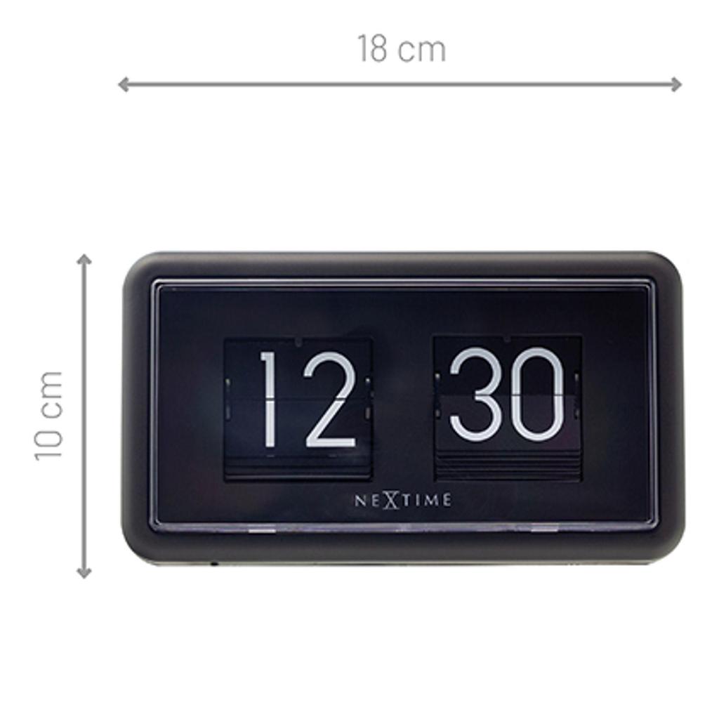 Nextime Flipklokke Bord-/Veggklokke - Svart