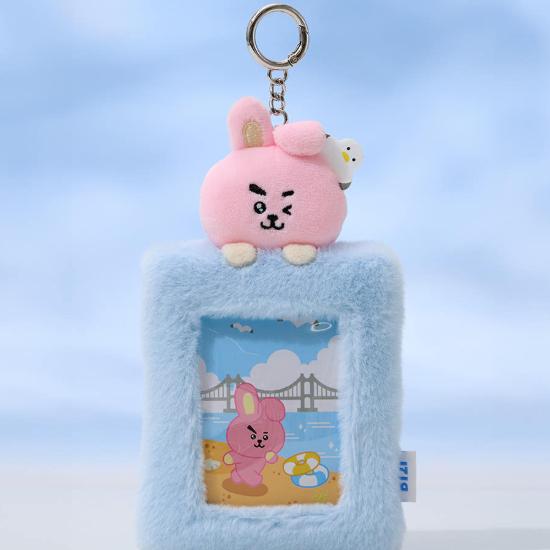 BT21 Plush Photo Card Holder Key Ring Busan Edition