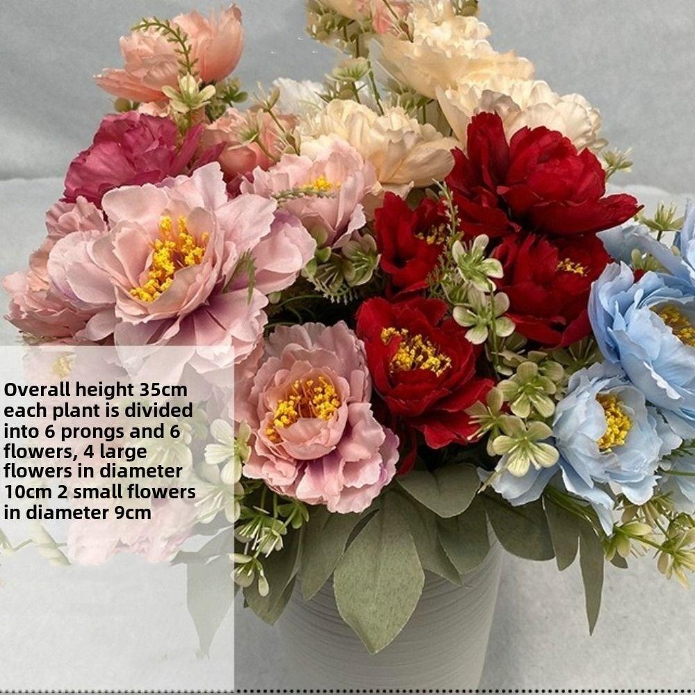 Gifts Artificial Peony Flowers 35cm Fake Flower New Simulation Flower Bouquet  Photo Props