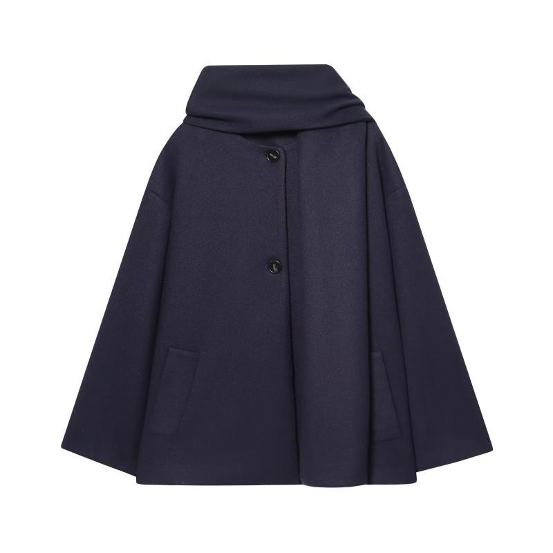 Womens Wool Blend Short Coat With