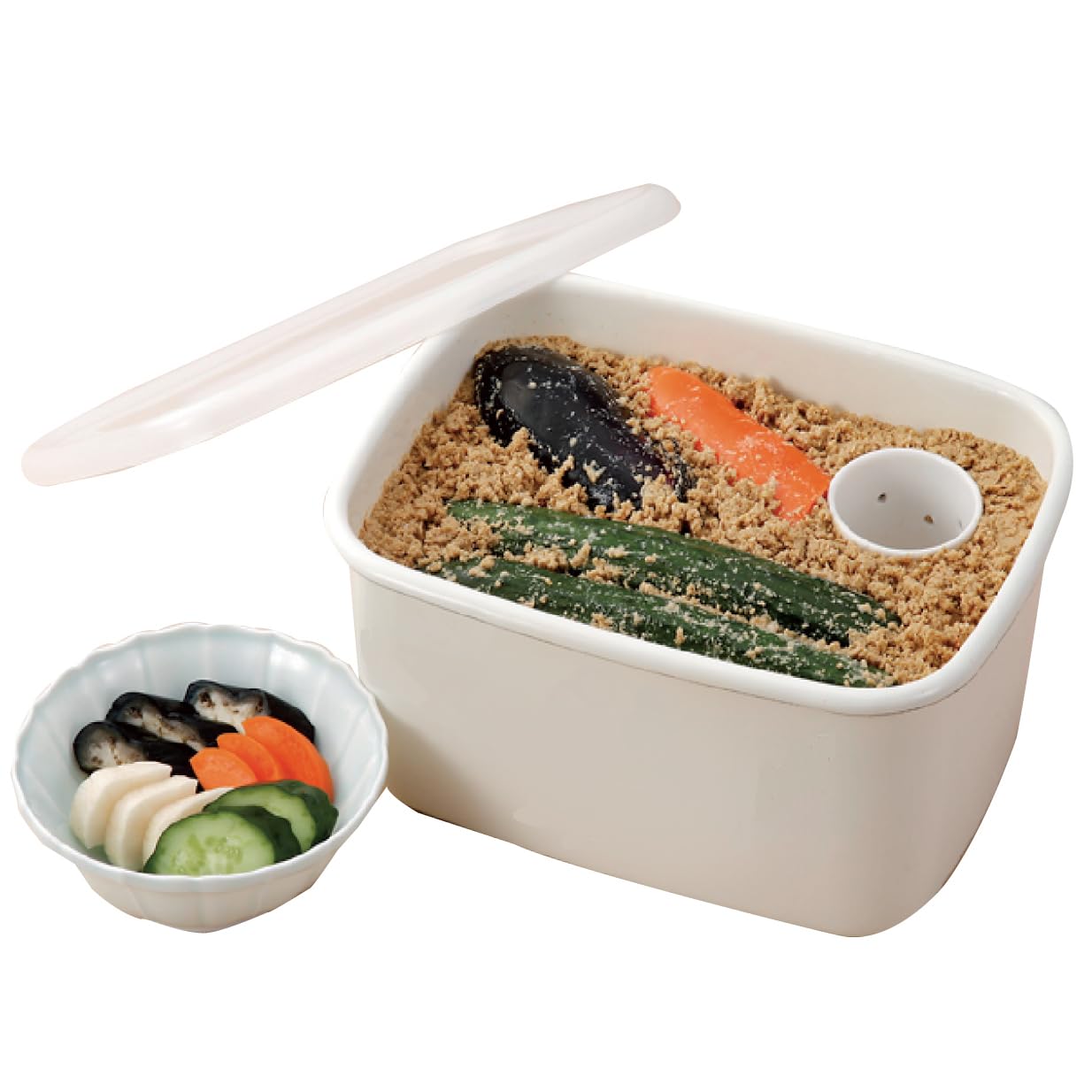 

Эмалированный контейнер для солений, безопасный для холодильника, 3,2 л [Контейнер для удаления воды, устойчивый к запахам, кислотостойкий и солестойкий контейнер для хранения]