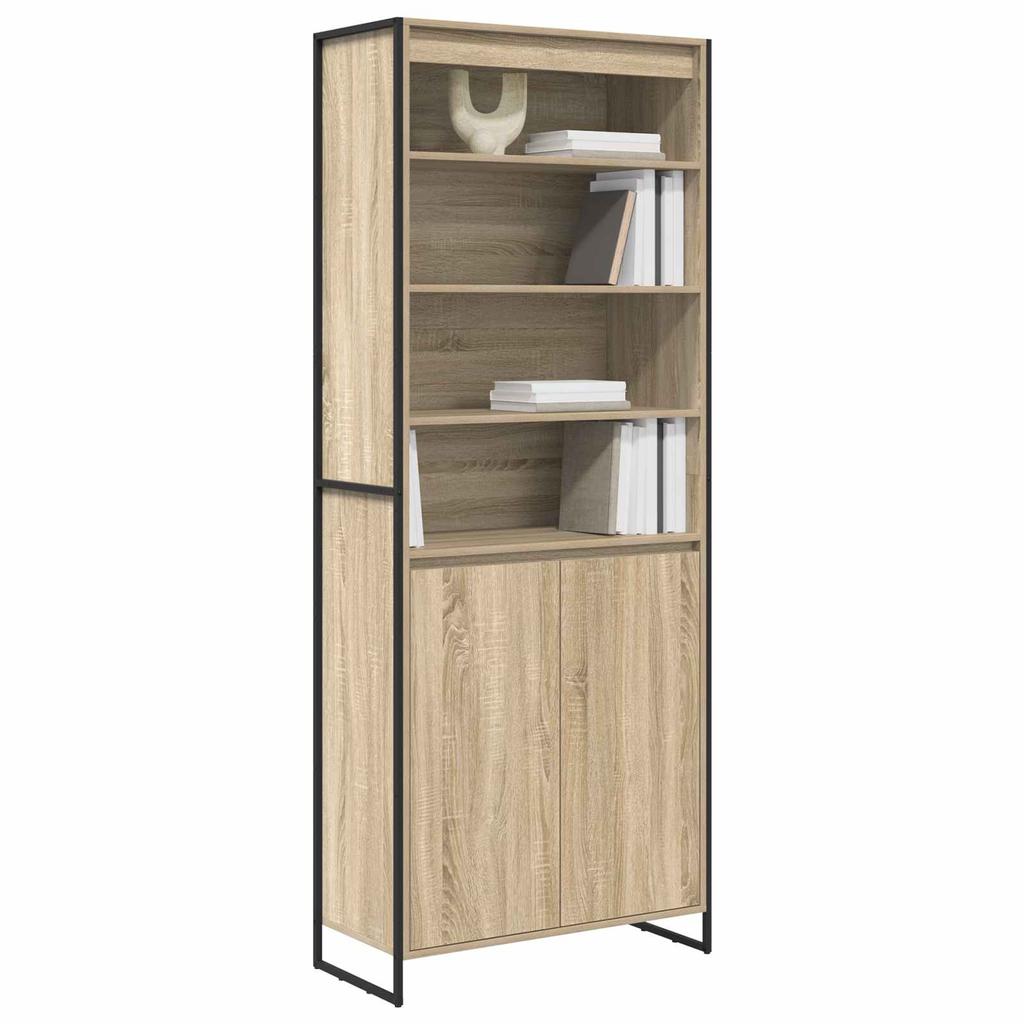 Tall Cabinet in Sonoma 79 x 36 x 200 cm Particleboard