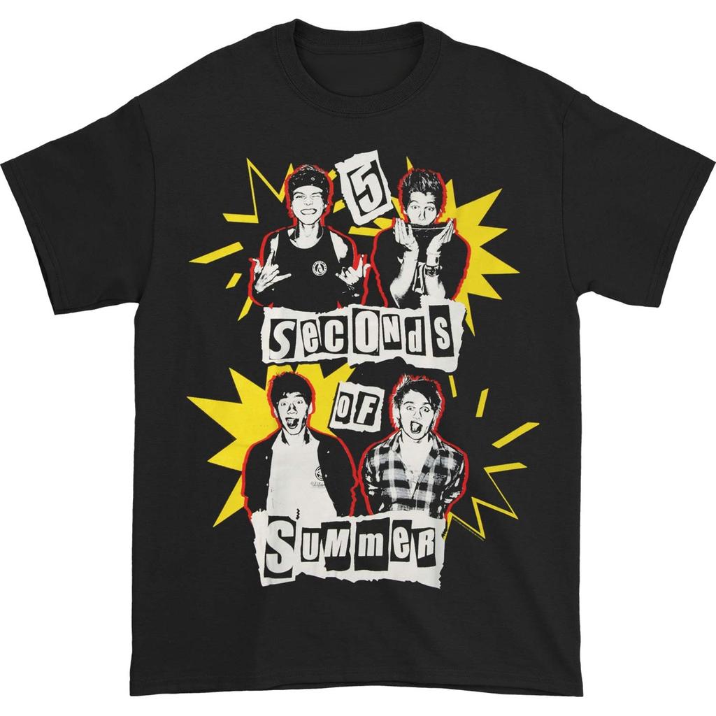 5 Seconds of Summer Photo Boxes Casual TShirt Mens and Womens Luxury Brand Top