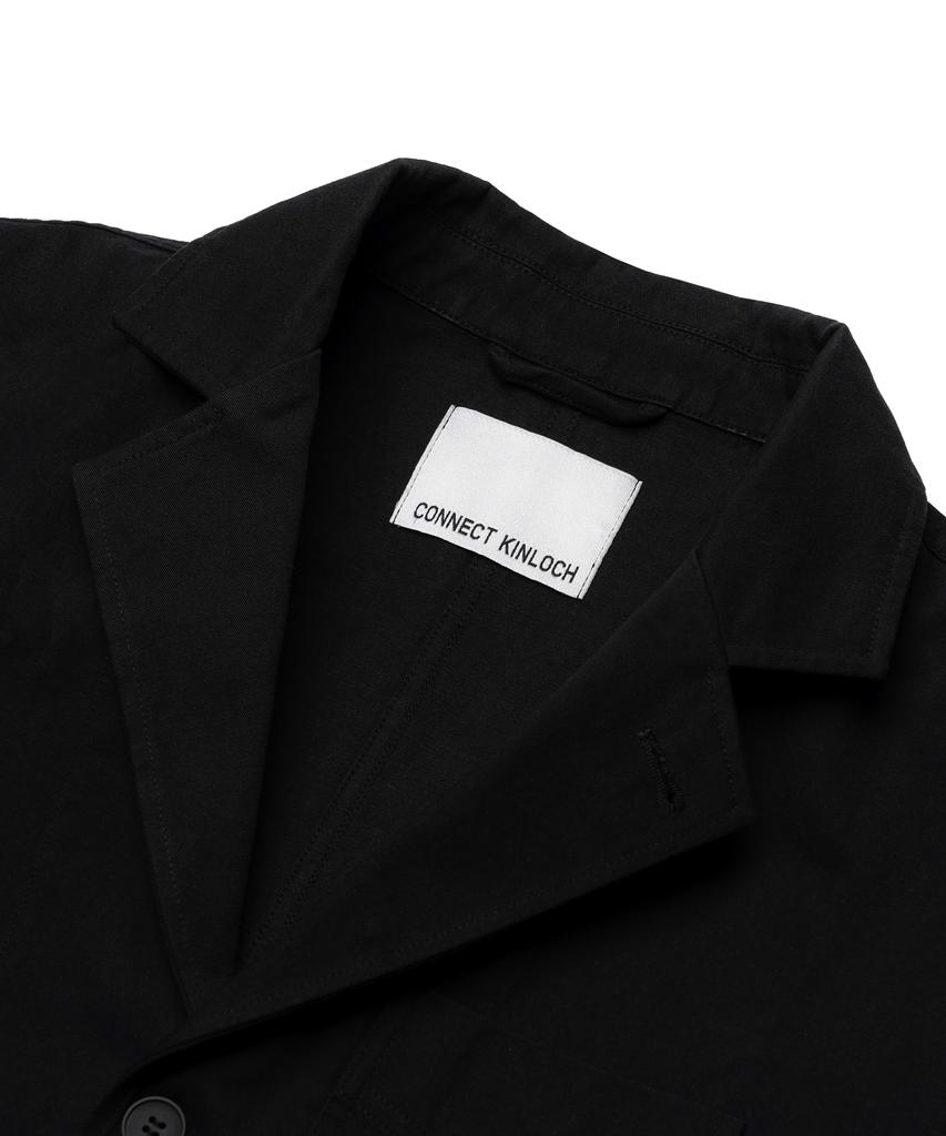Connect Kinloch Washed Cotton Loose Fit Jacket [Black]