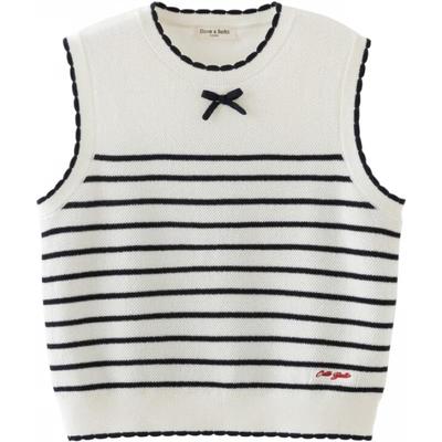 DAVE & BELLA Girls' Striped Knitted Sweater Vest