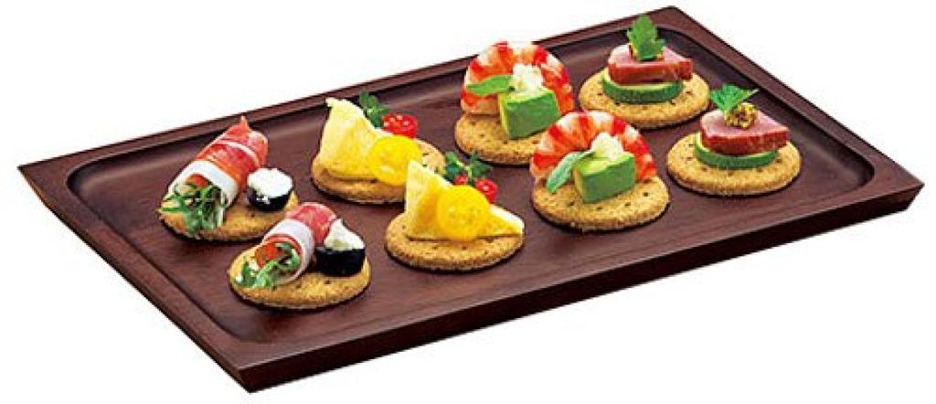 Yamako Wooden Cafe 15373 Tray, Normal/Natural,