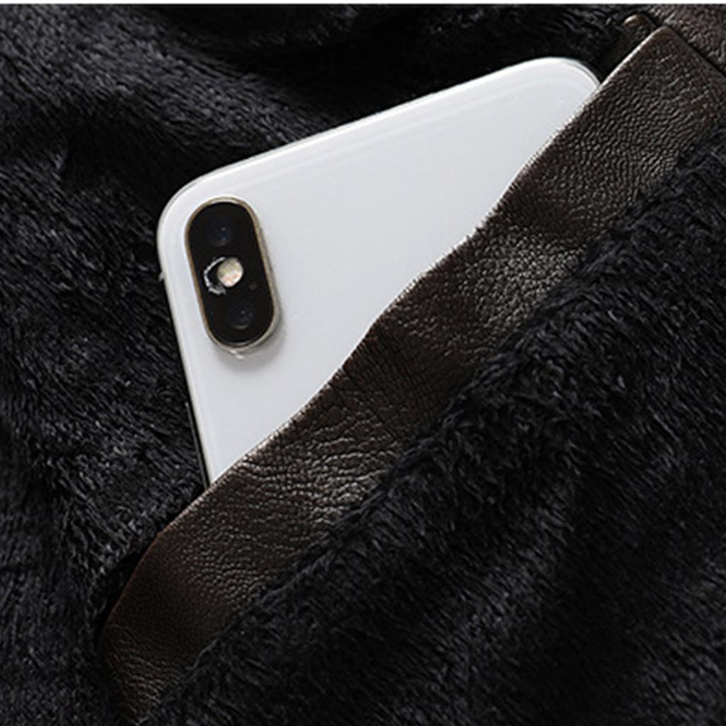 Men's Lapel Leather Jacket High Quality Simulated Leather PU Jacket Motorcycle Jacket