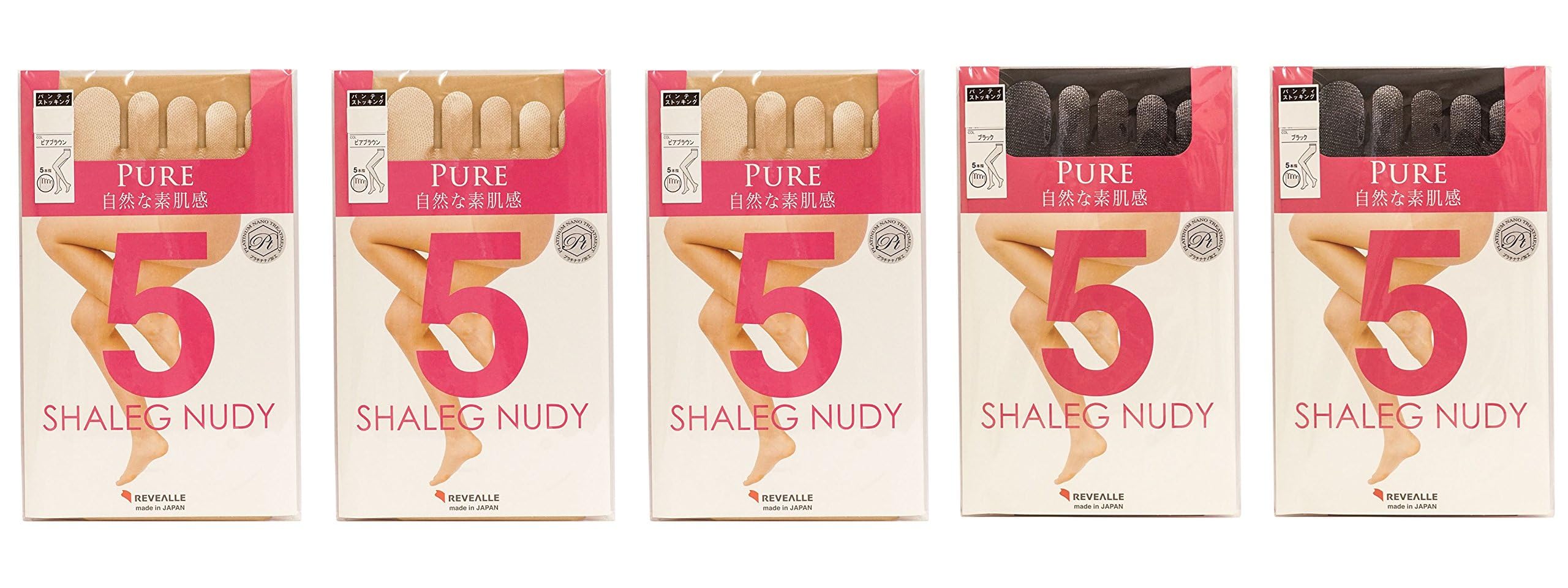 

набор колготок Revual PURE Zokki поддерживающие колготки Сделано в Японии оптовая закупка Красивые ноги BB x BK x [Mochihada] 5 пар колготки с 5 пальцами Женские