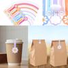 Beyonday 300pcs Handmade Lollipop Baking Stickers for Cake Box/T/Jars/Coffee Cups/Bottles, Long Label Flower Sealing Bakery Stickers for Gift