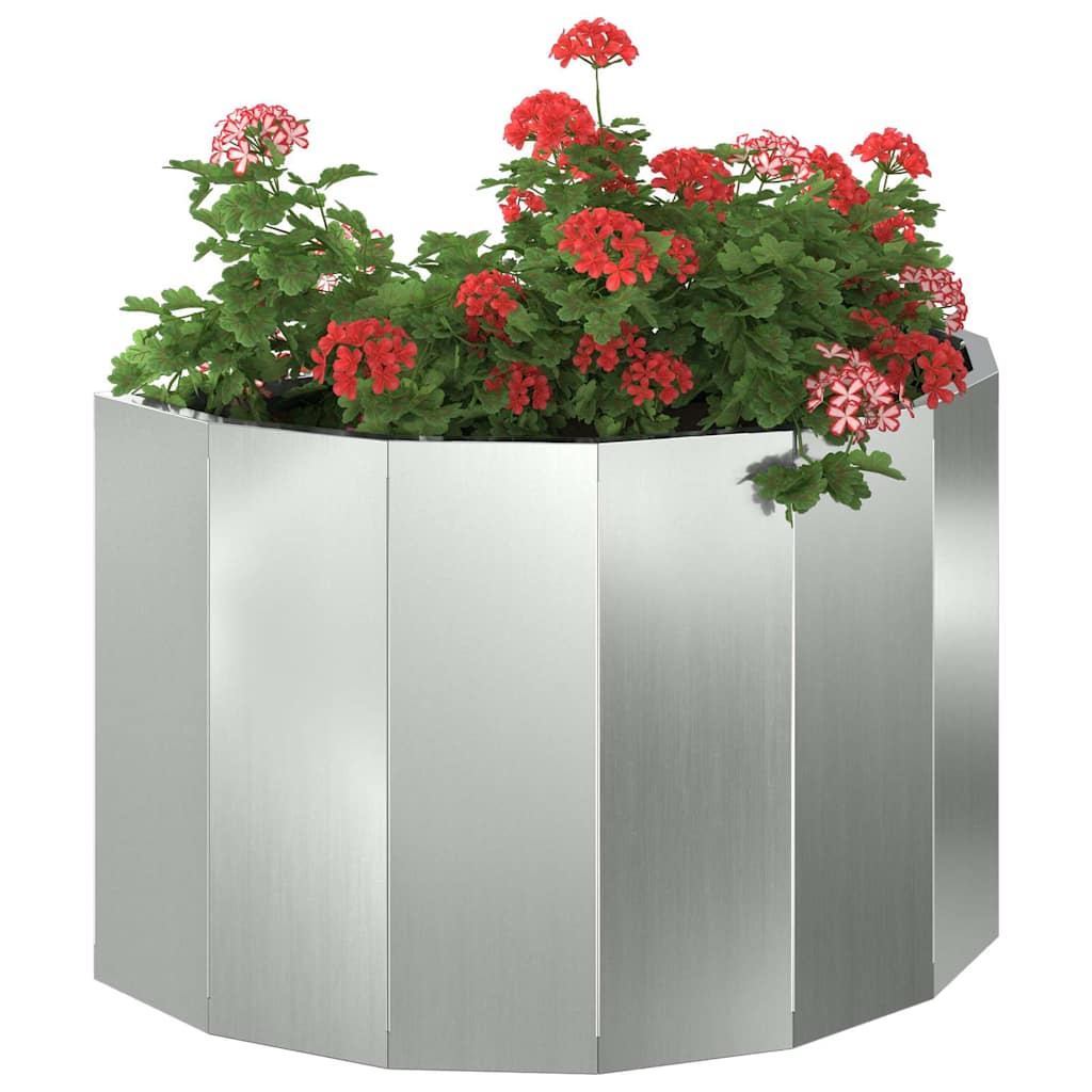Plant Pot Silver 60 X 30 X 35 Cm Galvanized Steel