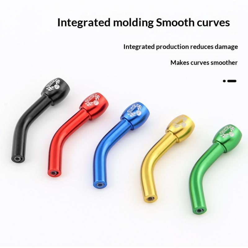 Universal Fit Aluminium Alloy Bike V Brake Cable Guide Pipe Wear Resistant Bend Hose Tube for All Kinds of Bicycles Repair