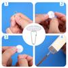 M-Modern-Clear Adhesive Ceiling Hooks 50 Pcs For Hanging No-Drill Sticky Birthday Hook Damage-Free